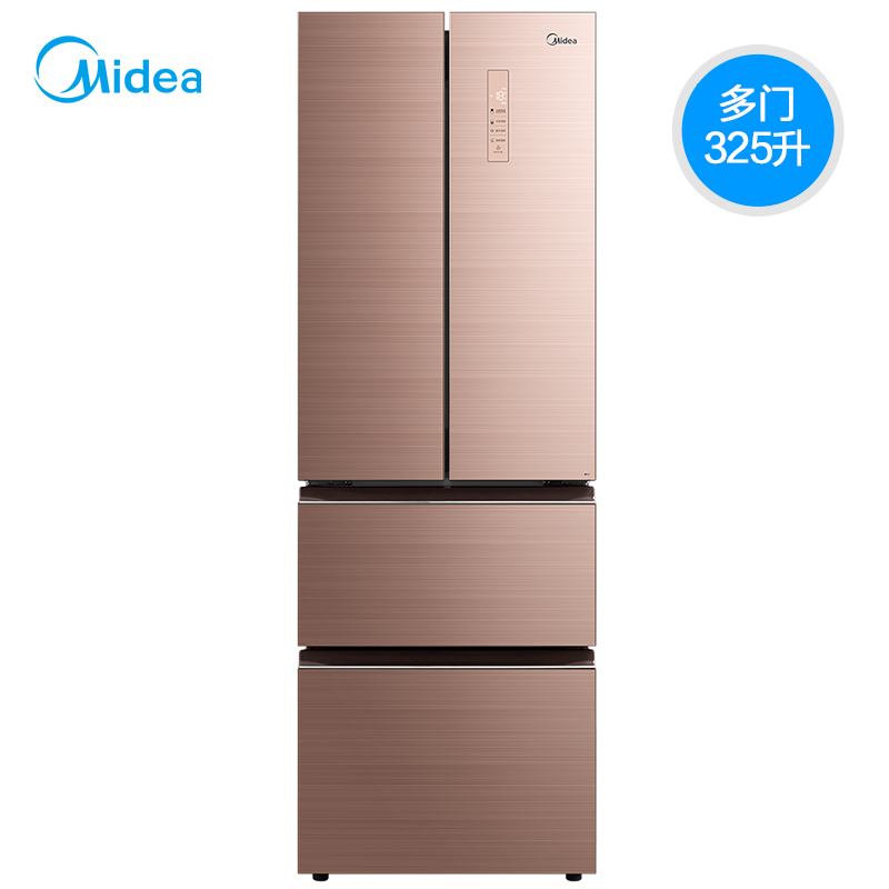 美的(Midea)BCD-325WTGPM(Q)安第斯玫瑰金 凌波金风冷无霜多门对开门变频家用电冰箱