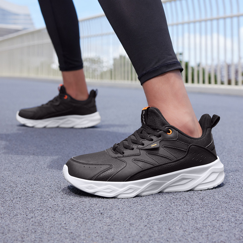 361男鞋跑步鞋新款革面防水鞋子皮面运动鞋减震跑鞋