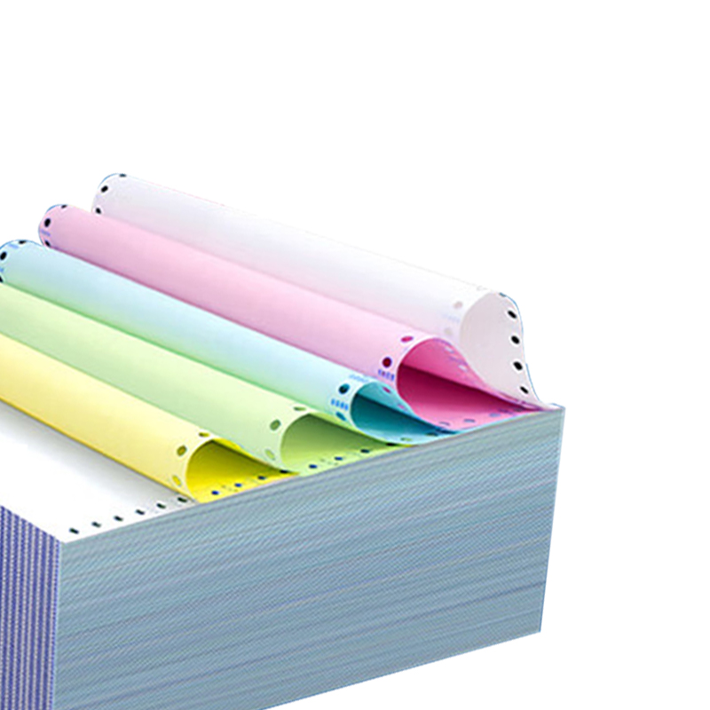 旗胜 打印纸 241-5 五联二等分 彩色 1000张/箱高清大图