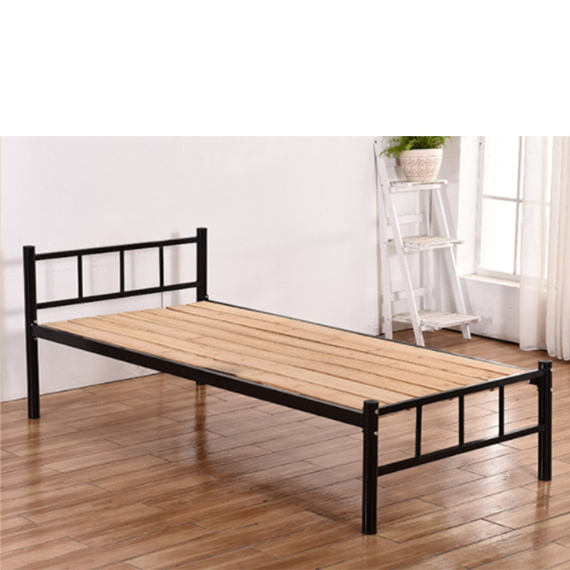 钜晟 床铁架木板床员工职工学生宿舍床午休床简约型1.2米宽 SJDCC-1200-1黑色 1200*2000高清大图