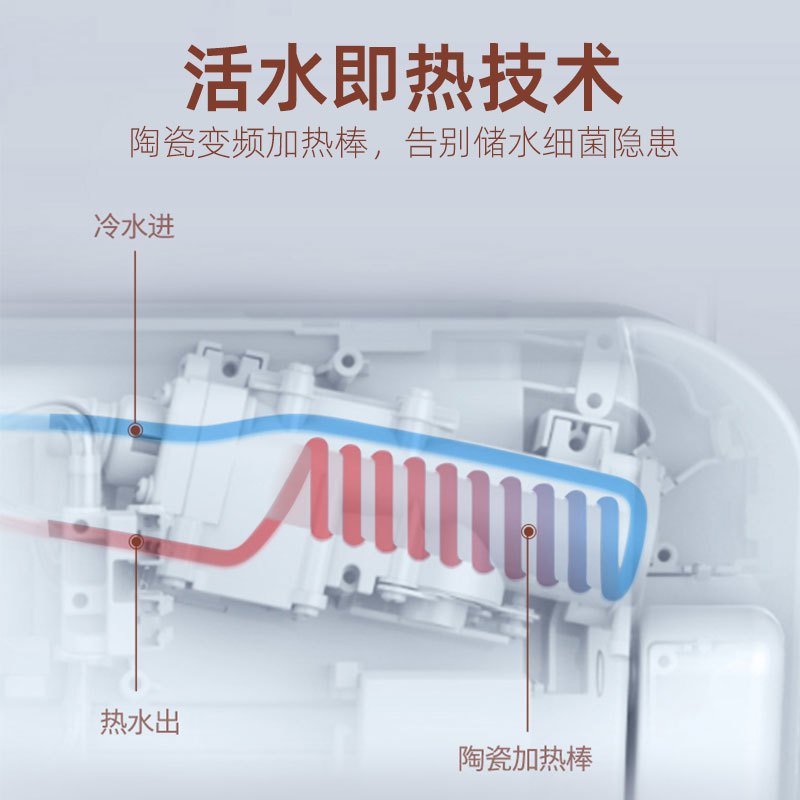 大白（diiib）智能马桶盖 即热式 洁身器 坐便盖板 小短款 家用全自动 冲洗烘干 加热通用 v型