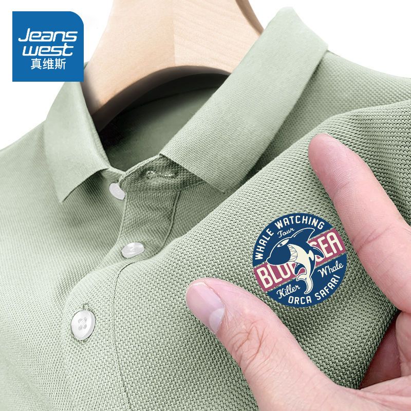 真维斯短袖男夏季polo衫复古美式休闲t恤宽松透气学生翻领上衣潮