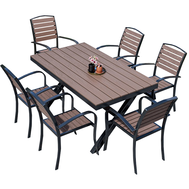 汐户外桌一桌六椅套高清大图