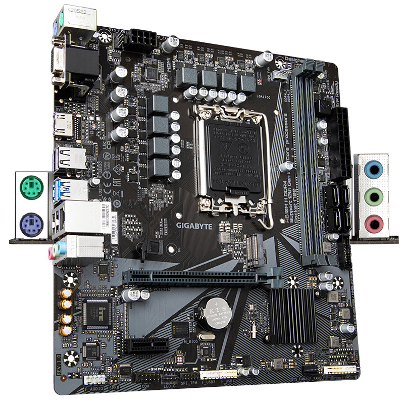 技嘉H610M H DDR4主板+12代英特尔 i5-12400F CPU 主板套装