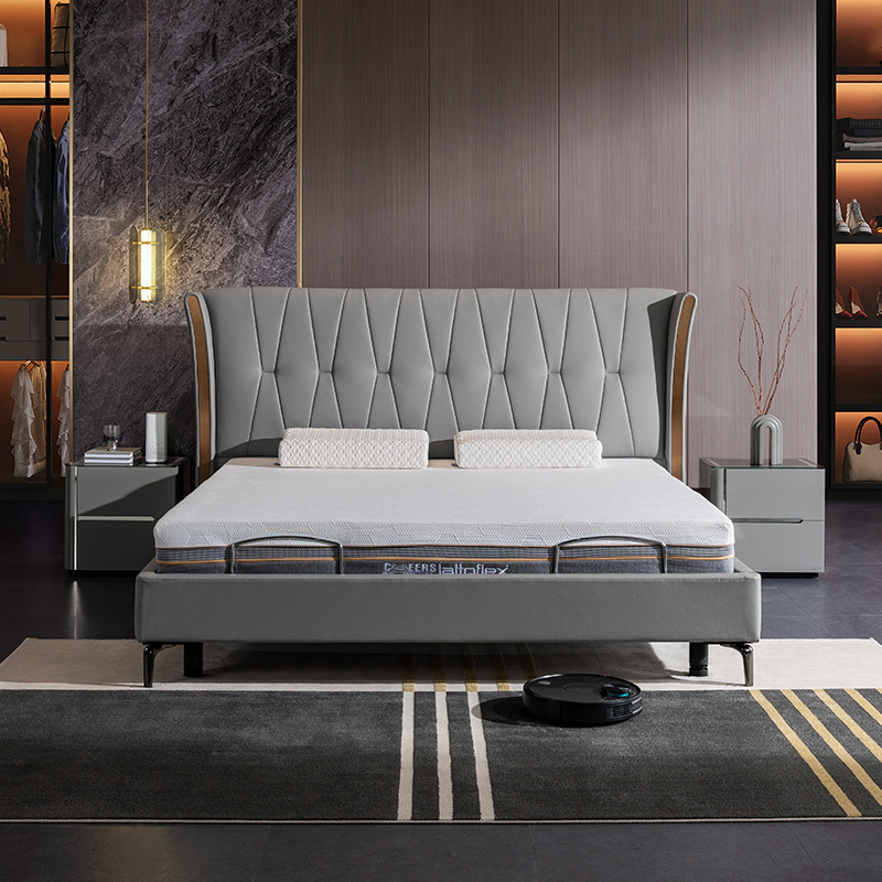 芝华仕cheers芝华仕意式轻奢简约真皮多功能智能床电动主卧家用双人