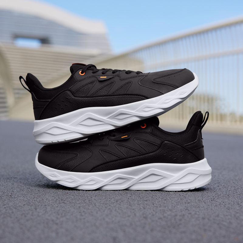 361男鞋跑步鞋新款革面防水鞋子皮面运动鞋减震跑鞋