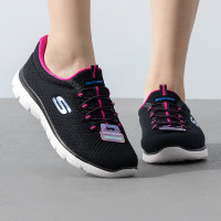 斯凯奇（SKECHERS）女鞋一脚穿健步鞋户外跑步运动鞋网布舒适透气轻便减震休闲鞋子