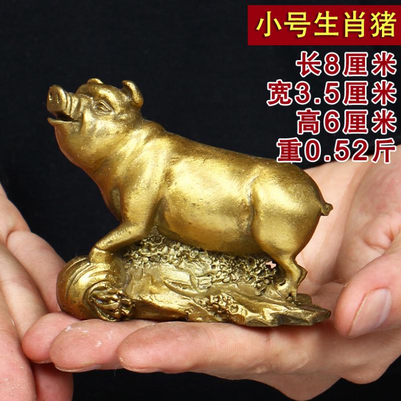 美帮汇铜12十二生肖摆件属生肖鸡鼠牛虎兔龙蛇马羊猴鸡狗猪工艺品高清大图