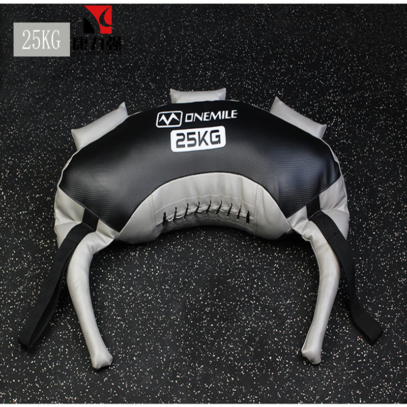 康力强保加利亚健身牛角包沙袋负重私教训练袋力量深蹲套装 加强版25KG
