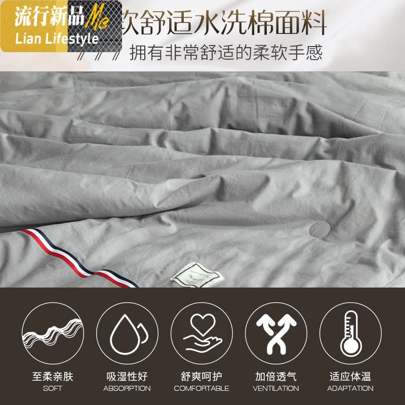 大豆纤维水洗棉夏凉被空调被春秋被薄款夏季单双人学生宿舍薄被子 三维工匠图片