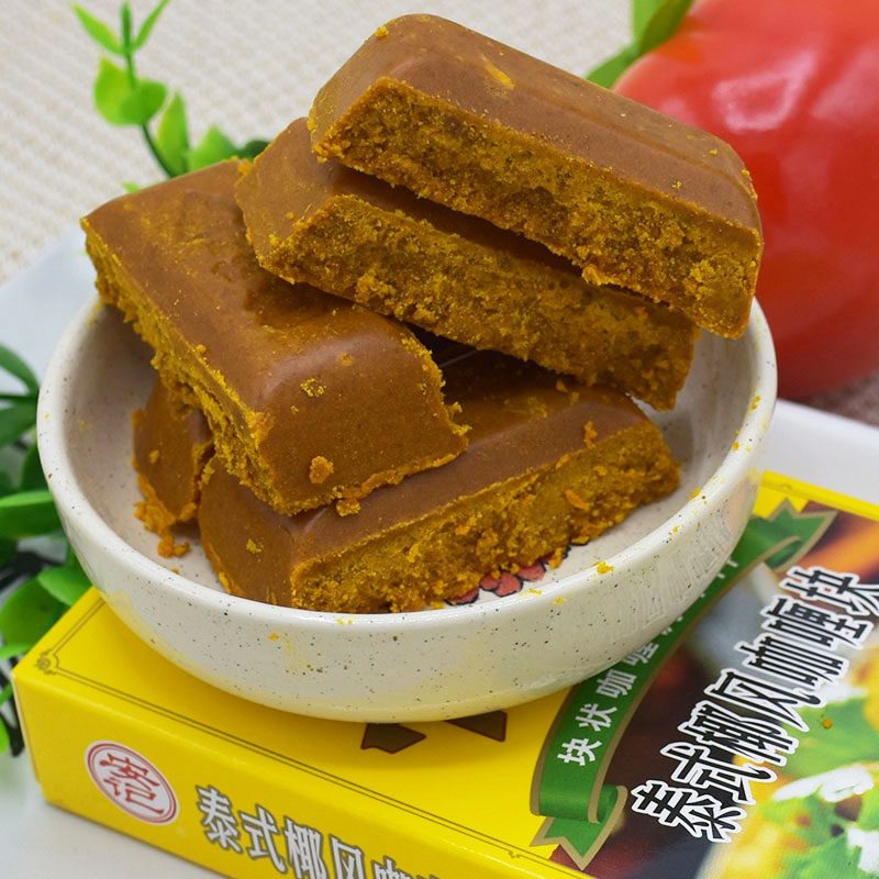 安记黄咖喱块调味料炒菜调料泰式椰风咖喱酱咖喱饭调料微辣 90g