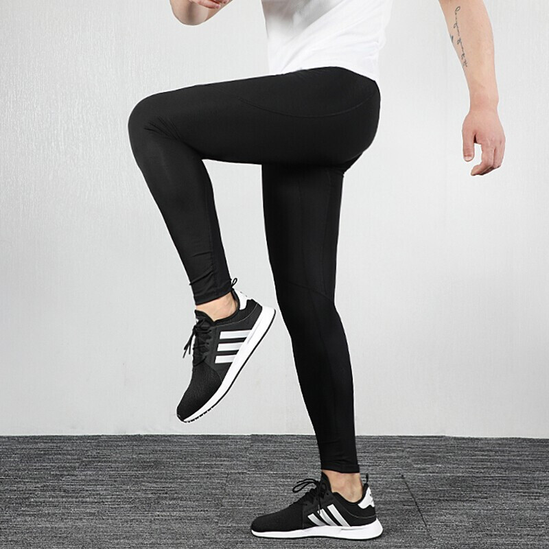 阿迪达斯adidas男裤运动裤弹力健身快干紧身裤休闲长裤cf7339c