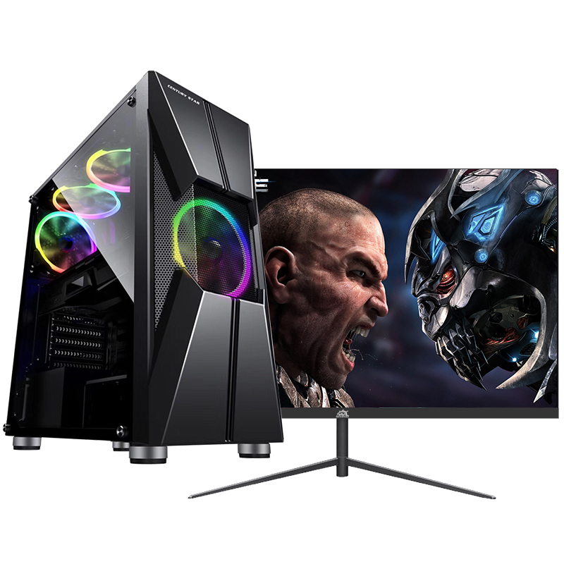 铭能 11代i5六核/GTX1650独显/16G内存/512G固态 台式机 台式电脑 组装机 组装电脑 家用办公电脑主机 商务娱乐电脑台式 学生网课 吃鸡3D游戏电脑+27英寸全套高清大图