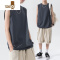 YANXU运动背心男士夏季潮牌ins健身无袖坎肩衣服白色打底衫短袖t恤