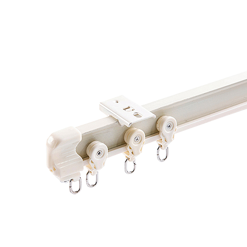 美帮汇铝合金窗帘轨道弯轨u型飘窗弯曲滑轮滑道顶装单双导轨窗帘杆