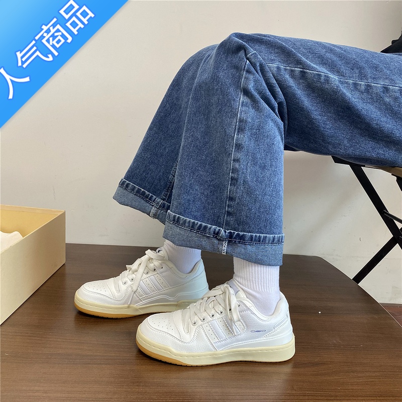 SUNTEK北风 小众复古休闲板鞋女ins2023春季新款港风简约百搭小白鞋潮高清大图