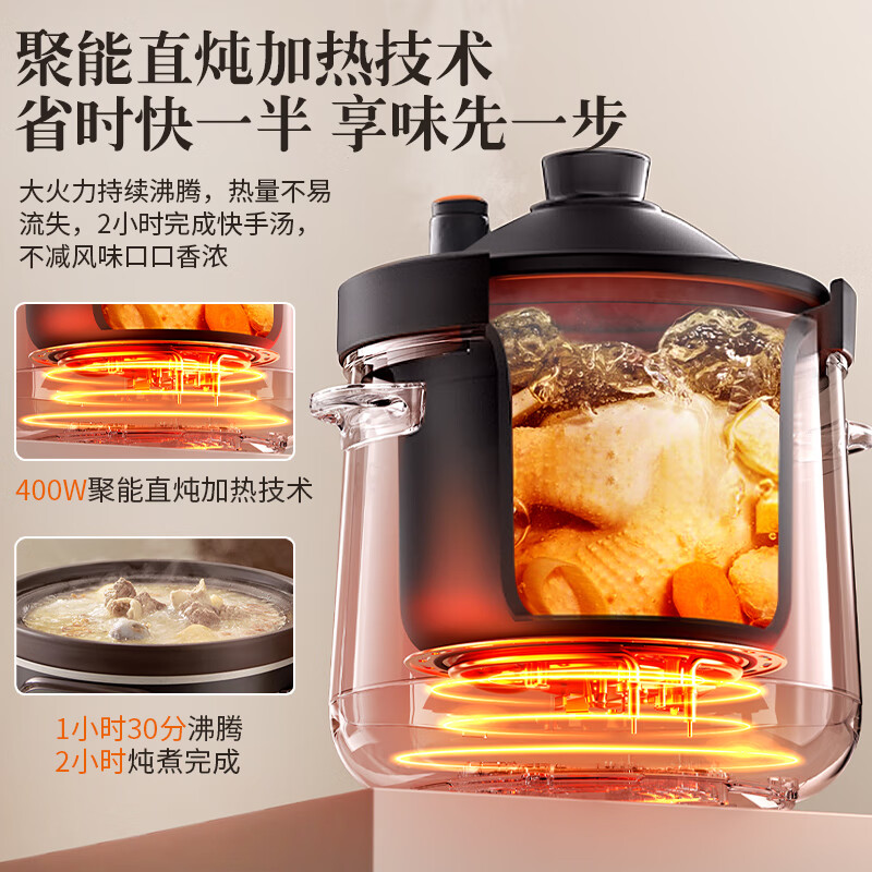 苏泊尔(SUPOR)家用锅煲粥隔水炖电炖锅 4.5L DG45YC87高清大图