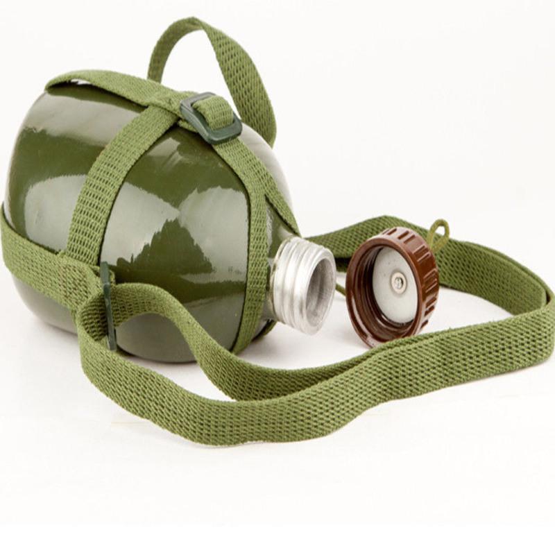 老式背带水壶87式铝水壶户外登山学生训练大容量便携水壶旅游10升约2