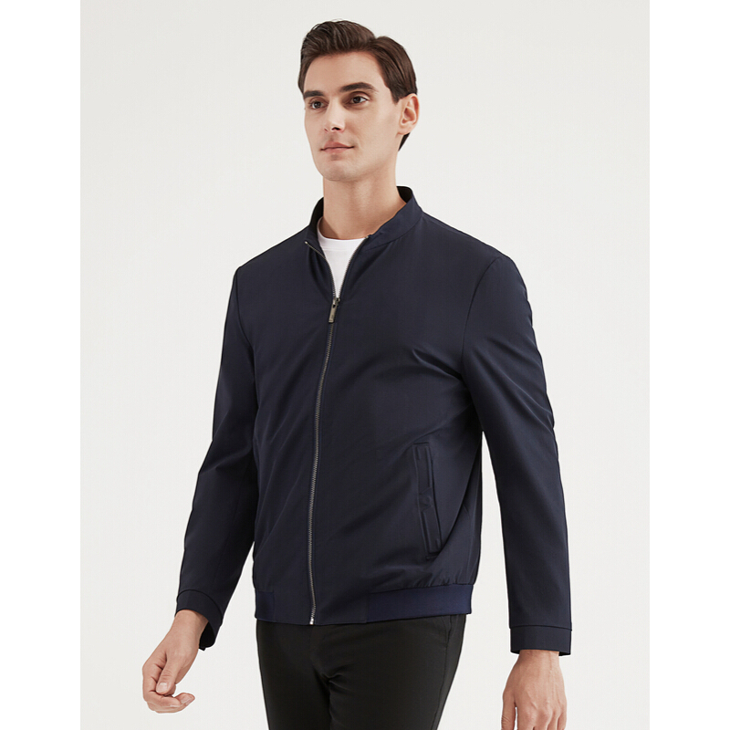 柒牌男装茄克21春季时尚男士弹力抗皱修身外套春季休闲百搭青年夹克衫