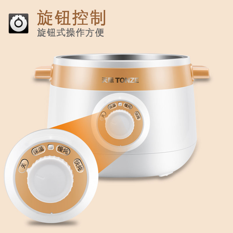 天际(TONZE)电炖锅煲汤锅白陶瓷家用熬粥炖汤锅2LDGJ20-20CD