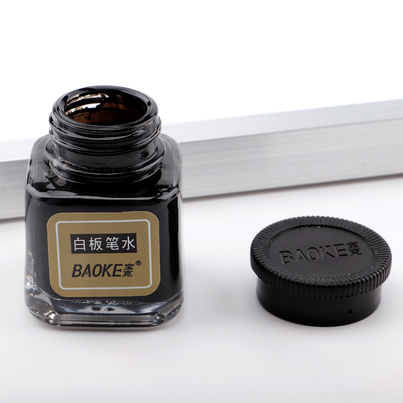 宝克(baoke) NO120白板笔墨水油性笔补充液易擦除 红蓝黑 25ml/瓶高清大图