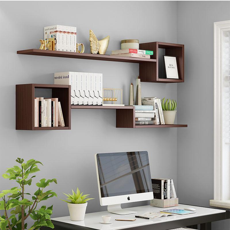 墙上置物架壁挂书架挂柜卧室墙书柜书架创意挂墙书架格子儿童书架