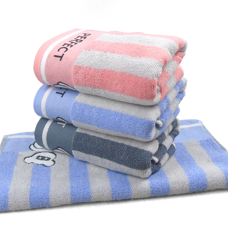 莺歌纯棉提花彩道毛巾(75*35)120g颜色随机/2条盒装高清大图