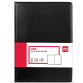 得力（deli）25K120张大号商务经典皮面本办公用品 黑BP115
