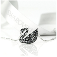 施华洛世奇(SWAROVSKI) 黑天鹅水晶项链大号银色链 人造水晶 送恋人5347329