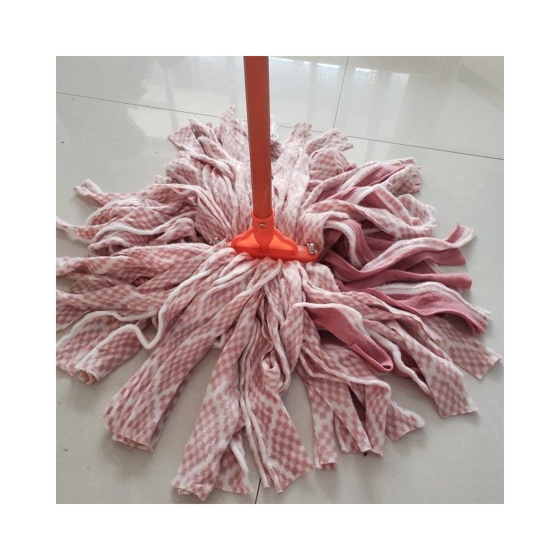 鱼丸拖把线布条拖把木杆手工拖把家庭拖老式平板墩布吸水钢杆批发