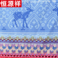 恒源祥家纺全棉磨毛床单秋冬床上用品 花朵/草/叶子 纯棉印花床单单件 1.8m床
