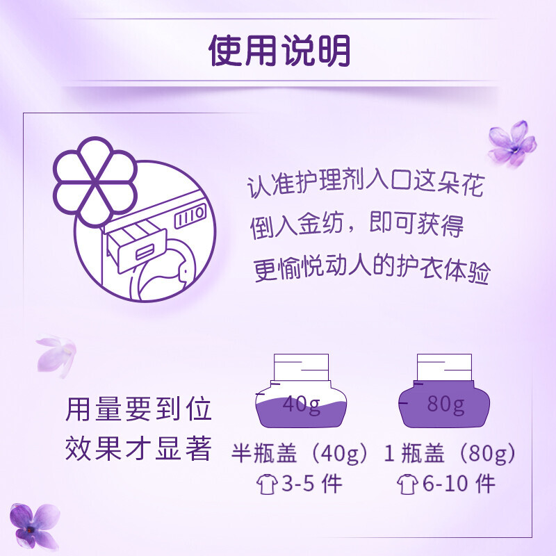 金纺衣物柔顺剂护理剂 柔软留香防静电 漂洗时中和洗衣液残留 怡神薰衣草3KG高清大图