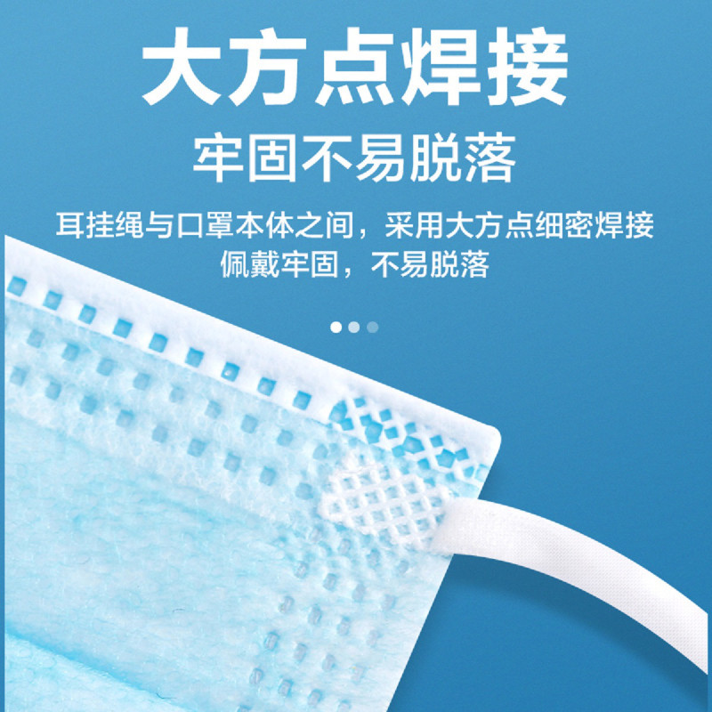 [单片独立包装50只]医疗一次性口罩一次性医疗口罩三层透气