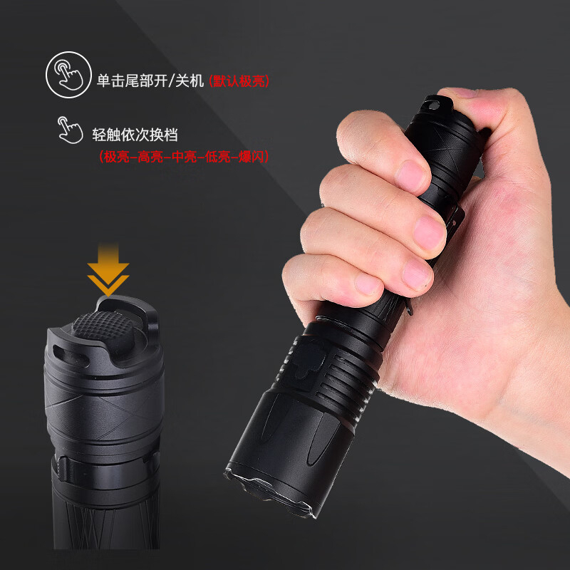 探客TANK007 KC16 高亮战术TYPE-C充电手电筒高清大图