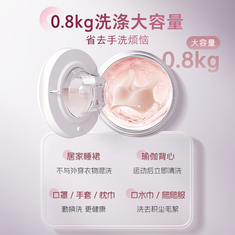 [新品]石头Q1M 小咖灰迷你滚筒洗衣机 1.1kg全自动滚筒母婴儿童内衣内裤洗衣机高清大图