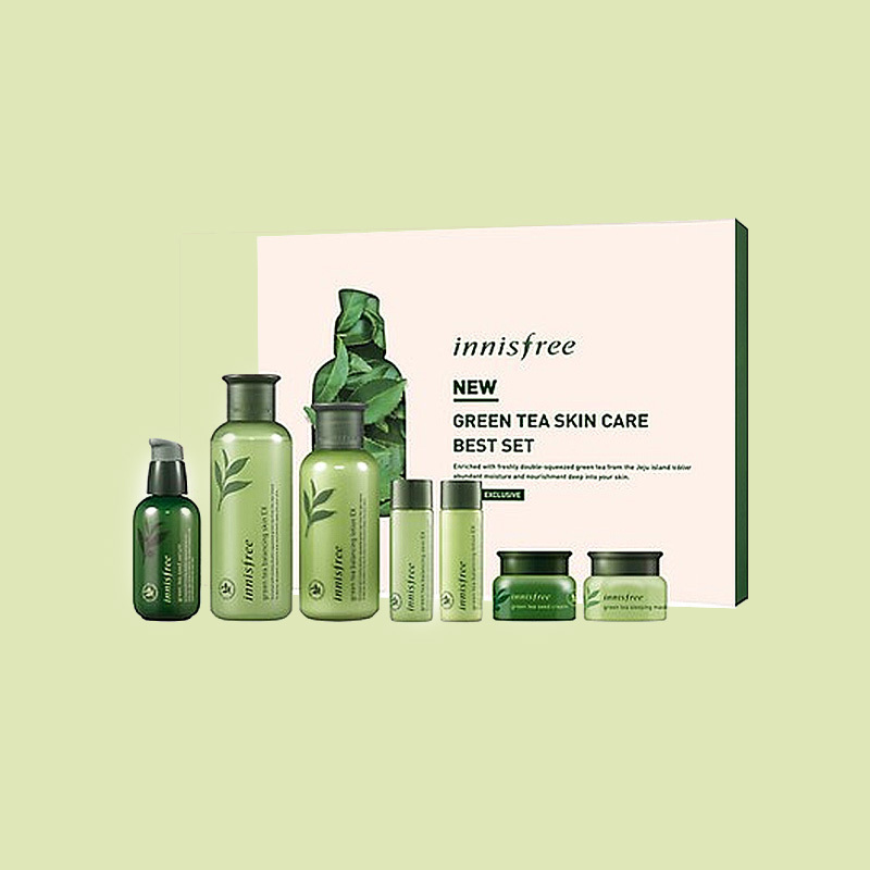 Innisfree 悦诗风吟 绿茶平衡 清爽保湿 七件套装 高效保湿