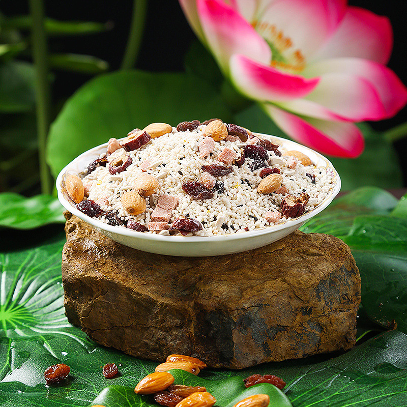 汇尔康美粥纸罐速溶桂花坚果藕粉300g罐速溶颗粒藕粉易冲泡