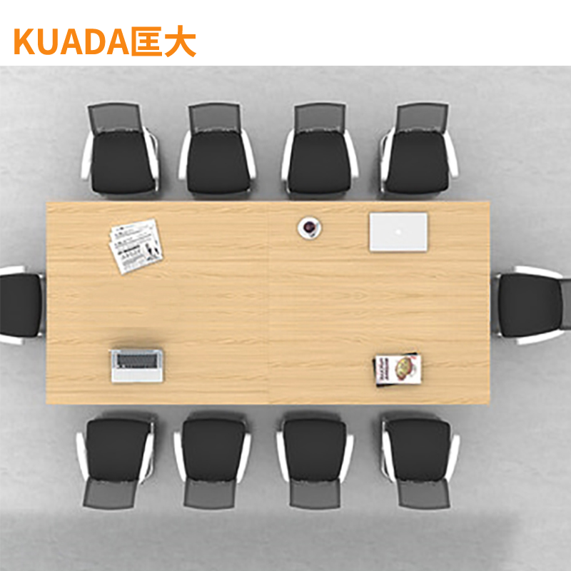 匡大 办公桌钢木2.4米长条会议桌洽谈桌KDDZ-001高清大图