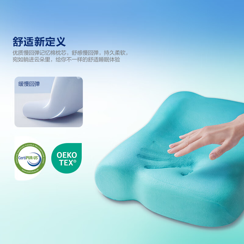 SKG记忆枕颈椎枕成人颈椎枕头透气枕芯免拆可机洗可烘干P3E 2代 时尚款高清大图