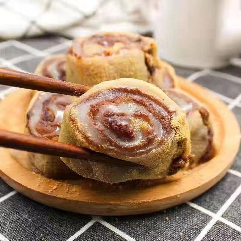 晟吉糯东北正宗驴打滚打糕豆面卷芝麻卷纯手工速食休闲零食450g*4