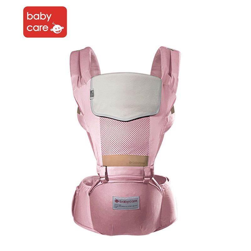 babycare 透气婴儿背带前抱式宝宝腰凳 巴基斯坦棉纱材质 粉色 9820四季款