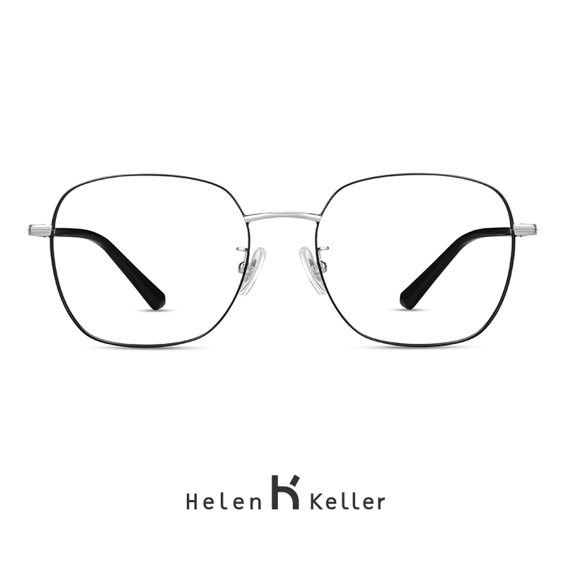 海伦凯勒 新款韩版潮经典方框近视眼镜男防蓝光眼镜框女 H23068