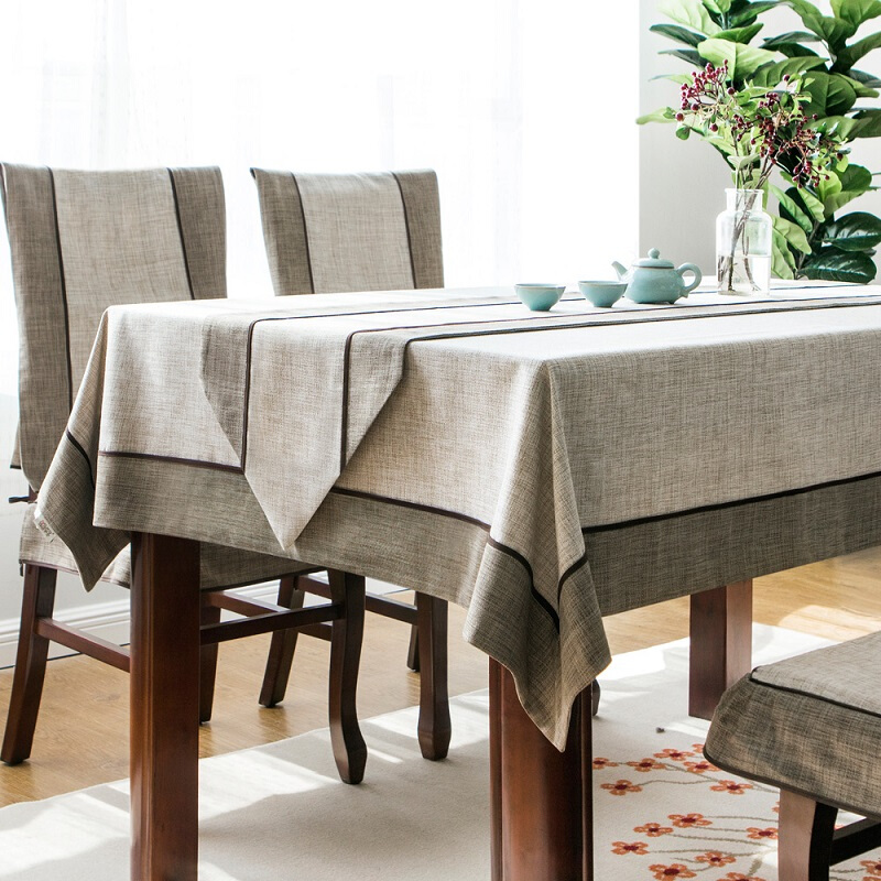 伟豪 复古餐桌布中式台布定制款 浅色面 2000*1600mm 企业定制高清大图