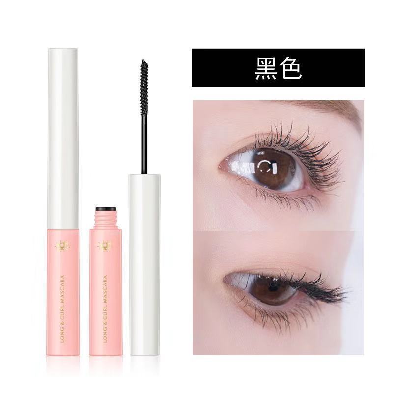 KISSBEAUTY快速纤长加密不晕染睫毛膏卷翘细刷头防水汗不脱妆 KISSBEAUTY黑色睫毛膏