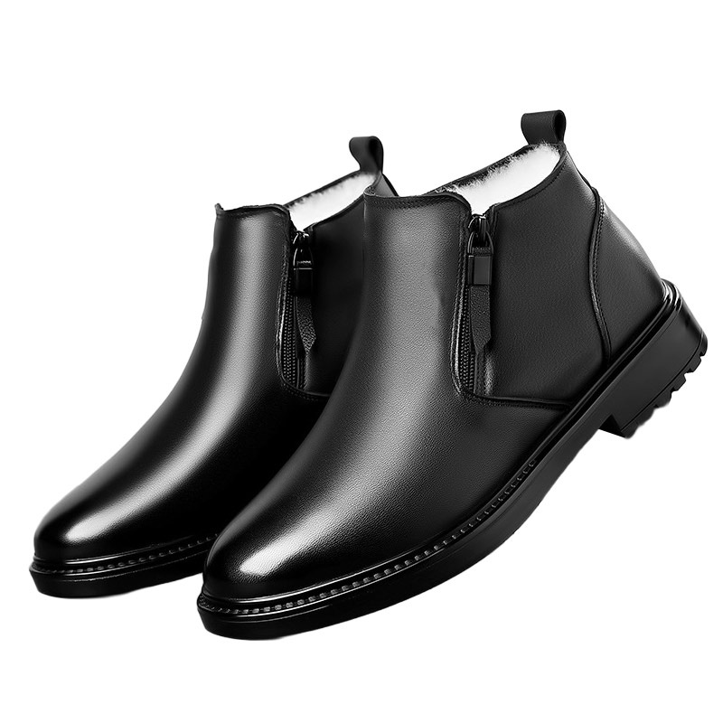 铁平 牛皮高帮防寒马丁靴 37-45码 双高清大图