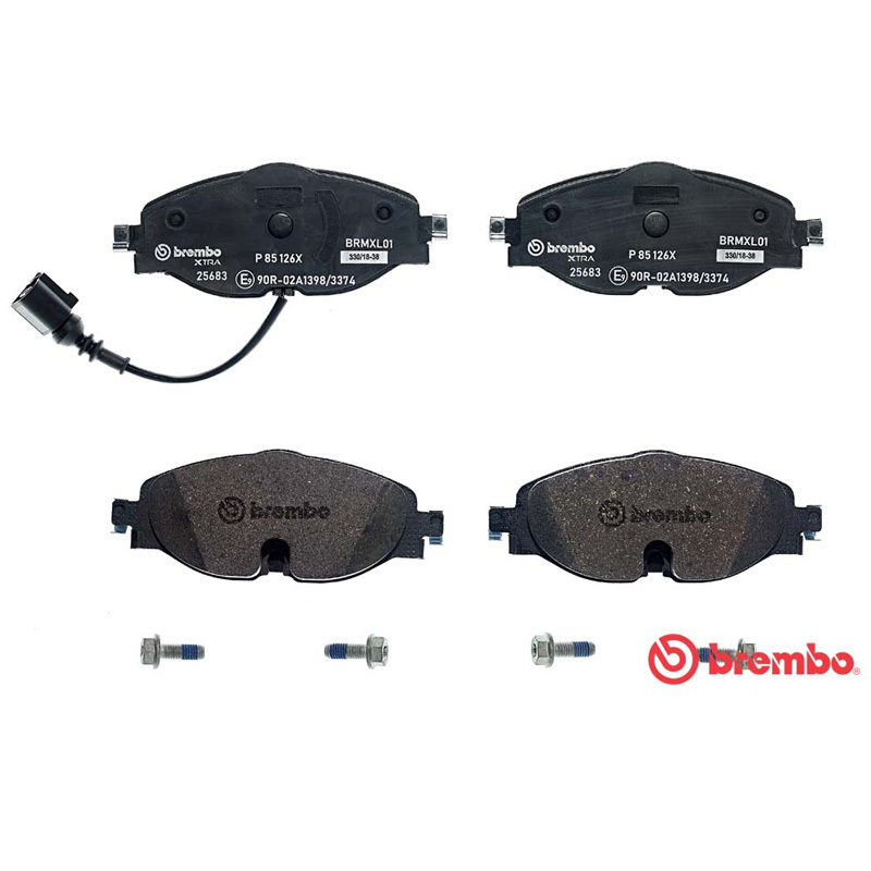 布雷博(brembo)前片.高性能P85126X适配高尔夫7/嘉旅/迈腾/凌渡/途安L/明锐/速派/奥迪A3/奥迪TT