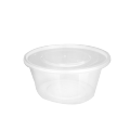 儵忽 一次性透明圆形餐盒打包盒RYYP-2500 2500ml（透明）90套/ 1箱