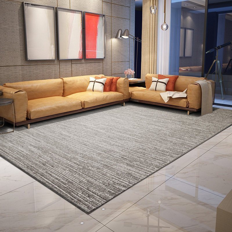 家柏饰(corated)色地毯客厅北欧风格沙发茶几垫灰色家用卧室新中式