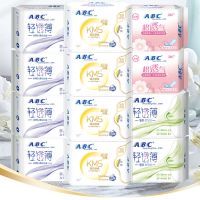 ABC卫生巾女棉柔超薄护垫12包100片透气表层姨妈巾日夜组合