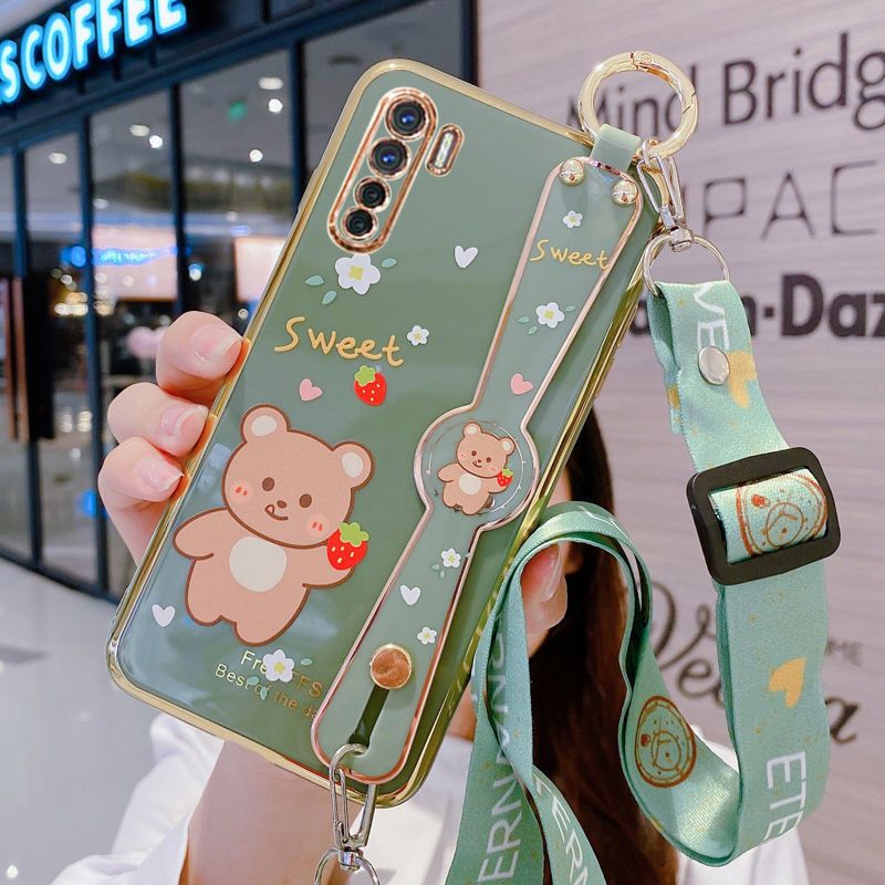 oppoa91手机壳oppoa92s腕带手机套a9软硅胶全包摄像头斜挎挂绳女a91